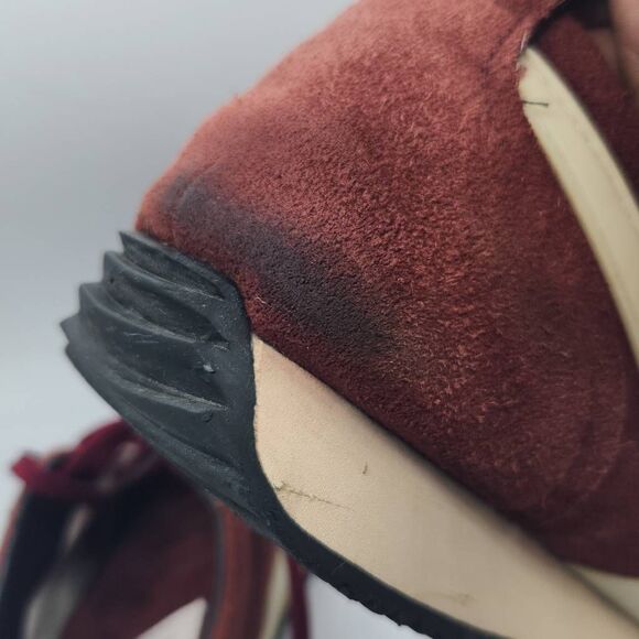 Rag and Bone Men's Size EU 43 US 10 Red Suede Color block Runners Sneakers - Picture 9 of 9